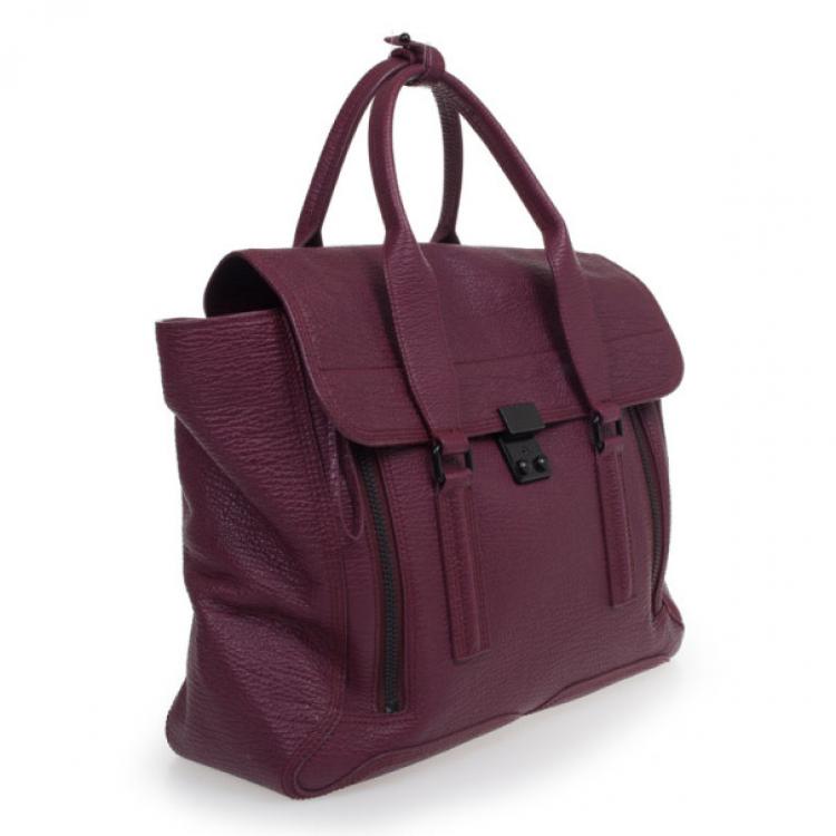 Pre Owned 3.1 Phillip Lim Purple Leather Large Pashli Tote
