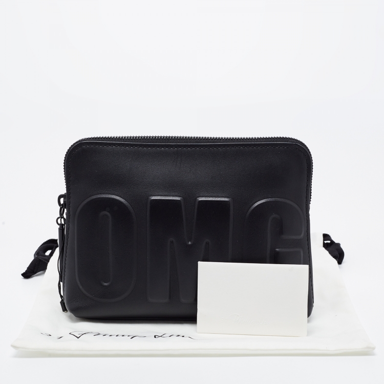 Pre Owned 3.1 Phillip Lim Black Leather OMG Zip Pouch