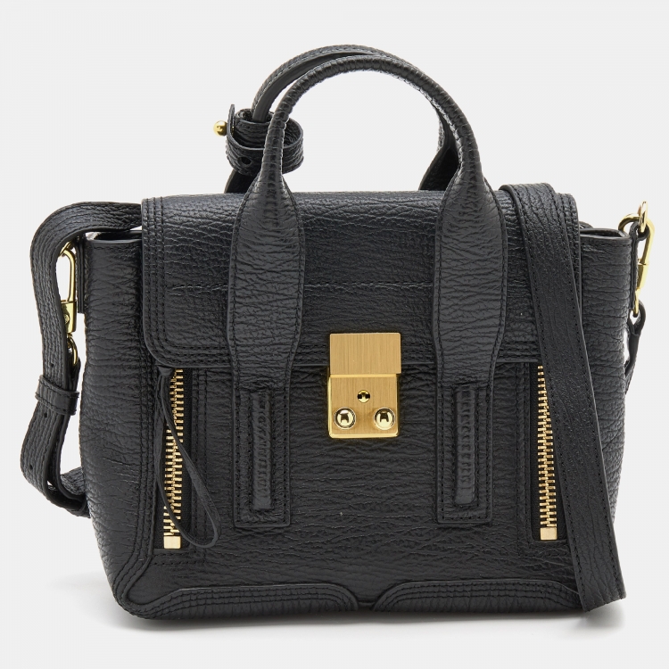 Pre Owned 3.1 Phillip Lim Black Leather Mini Pashli Satchel