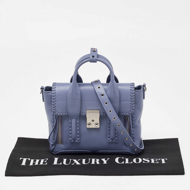 Pre Owned 3.1 Phillip Lim Blue Leather Mini Pashli Satchel