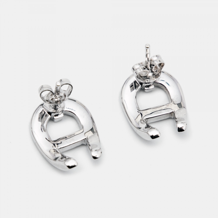 Pre Owned Aigner Silver Tone Crystal Set of 3