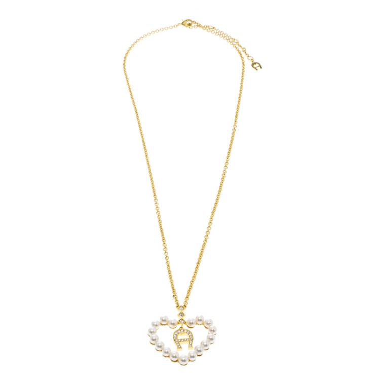 Pre Owned Aigner Faux  Pearl Necklace 