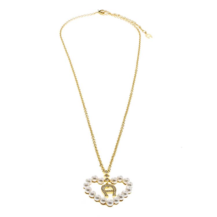 Pre Owned Aigner Faux  Pearl Necklace 