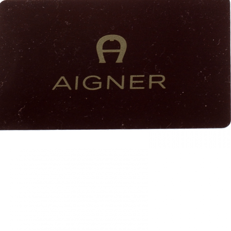 Pre Owned Aigner Pale Blue Leather Top Handle Bag