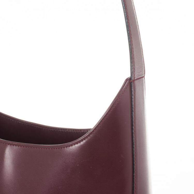 Pre Owned Aigner Burgundy Leather Vintage Hobo Bag