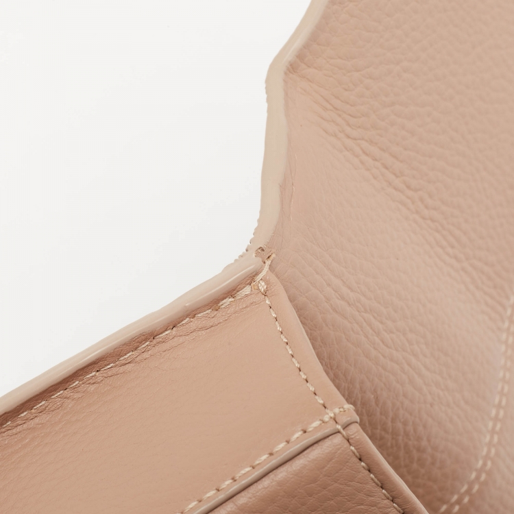 Pre Owned Aigner Beige Grained Leather Mini Pina Crossbody Bag