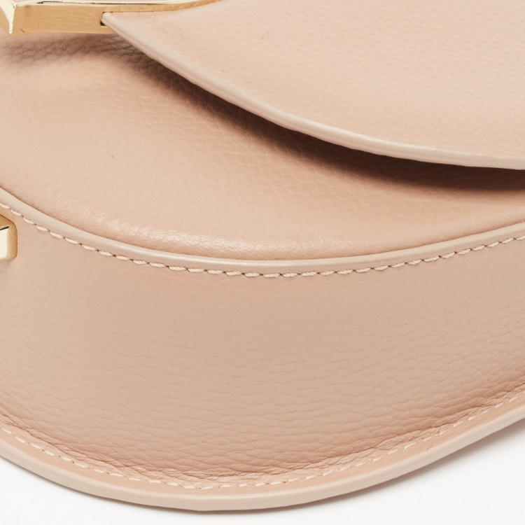 Pre Owned Aigner Beige Grained Leather Mini Pina Crossbody Bag