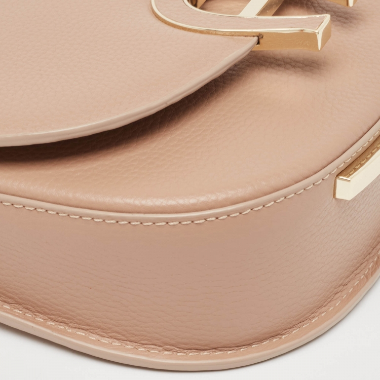 Pre Owned Aigner Beige Grained Leather Mini Pina Crossbody Bag