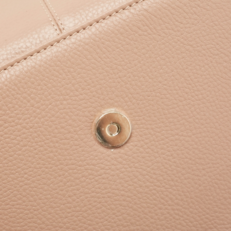 Pre Owned Aigner Beige Grained Leather Mini Pina Crossbody Bag