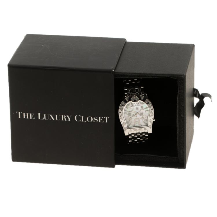 مملوكة مسبقًا Aigner Verona Mother of Pearl Diamond Stainless Steel Women's Wristwatch 33 mm
