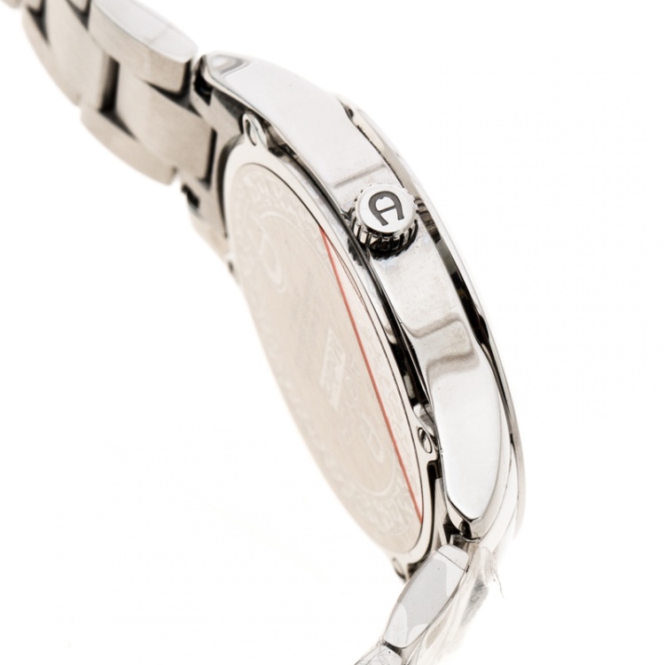 Pre Owned Aigner Black Stainless Steel  Modica A32600 Women's Wristwatch 31 mm