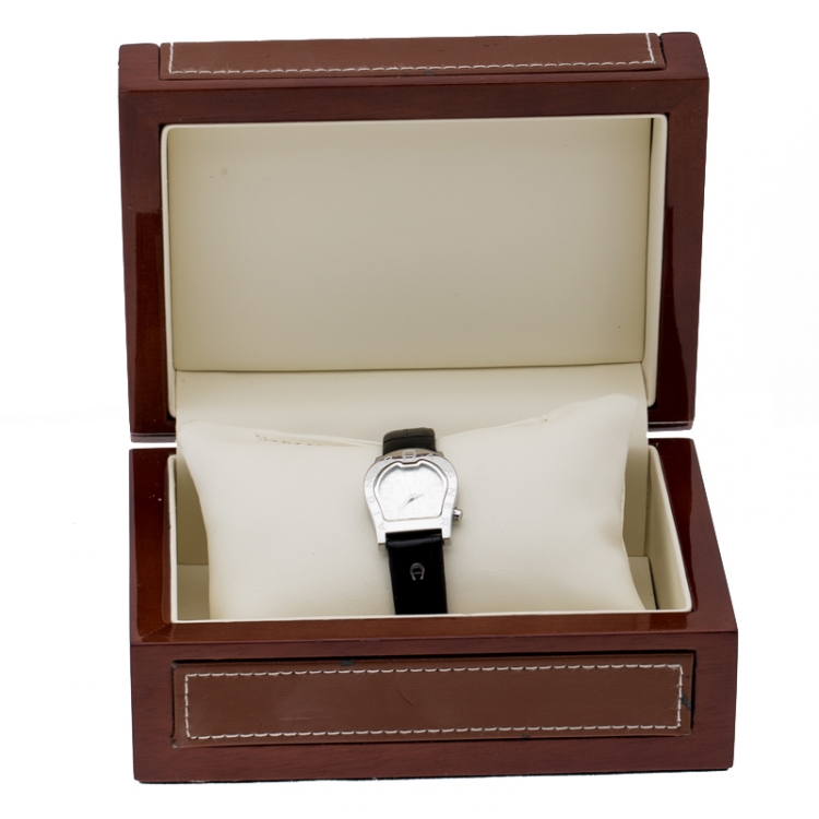 مملوكة مسبقًا Aigner Silver Stainless Steel Verona Nuovo A22200 Women's Wristwatch 24 mm