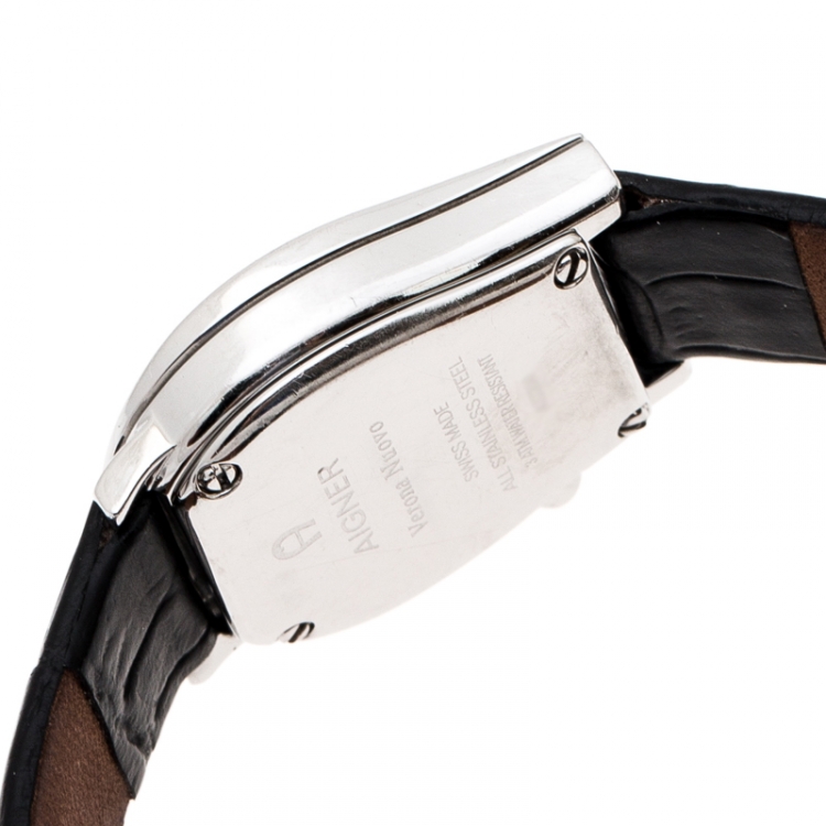 مملوكة مسبقًا Aigner Silver Stainless Steel Verona Nuovo A22200 Women's Wristwatch 24 mm