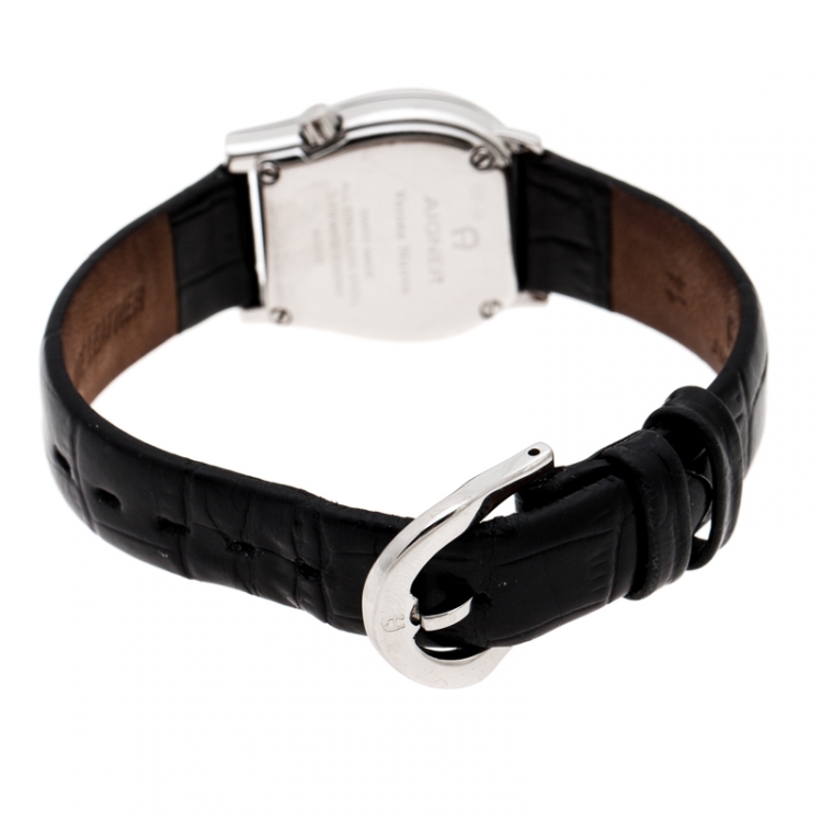 مملوكة مسبقًا Aigner Silver Stainless Steel Verona Nuovo A22200 Women's Wristwatch 24 mm