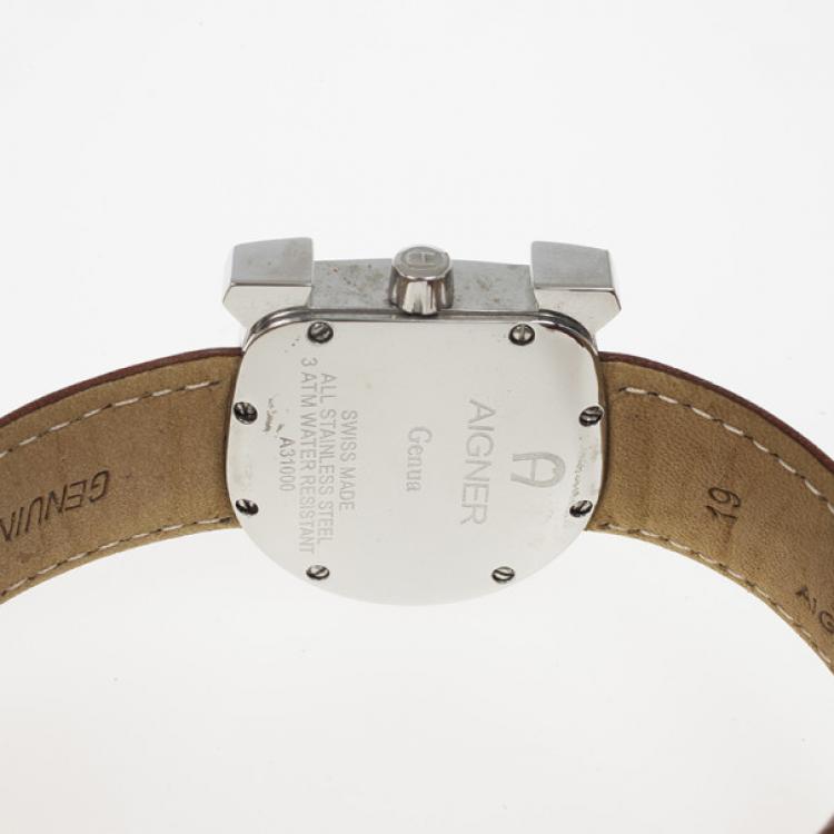 Pre Owned Aigner Genua Stainless Steel Womens Watch 33 MM