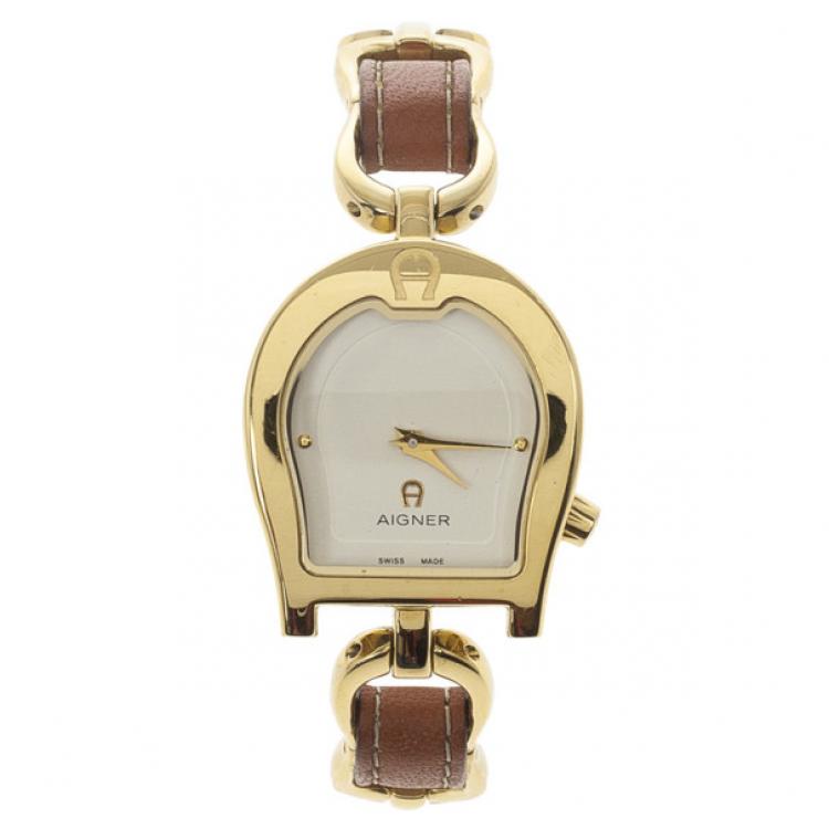 Pre Owned Aigner Perugia Stainless Steel Womens Watch 22 MM