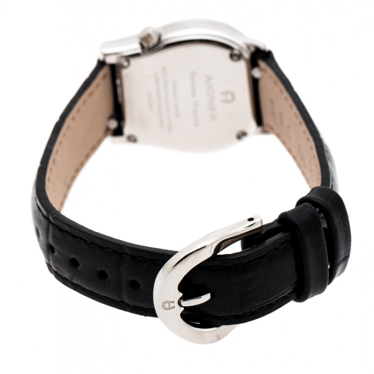 Pre Owned Aigner Silver Stainless Steel Verona Nuovo A22200 Women's Wristwatch 24 mm