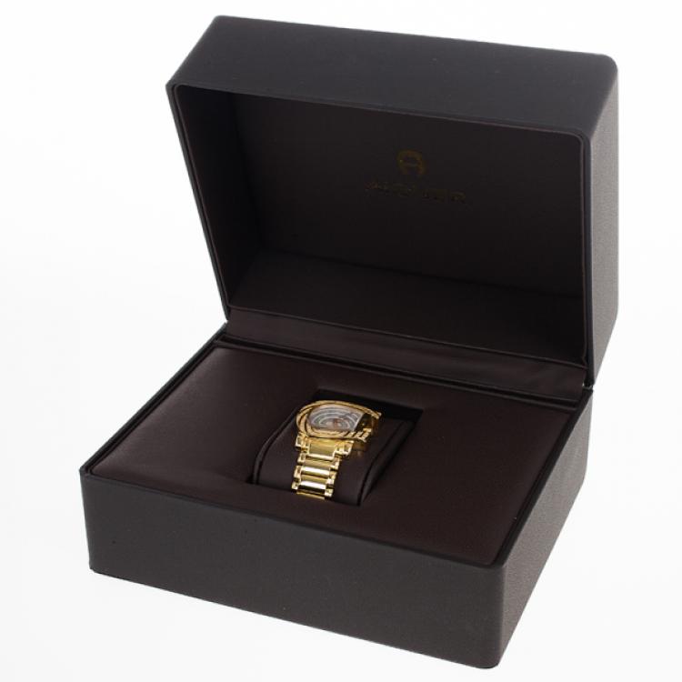 Pre Owned Aigner Genua SS Diamonds Womens Wristwatch 30 MM