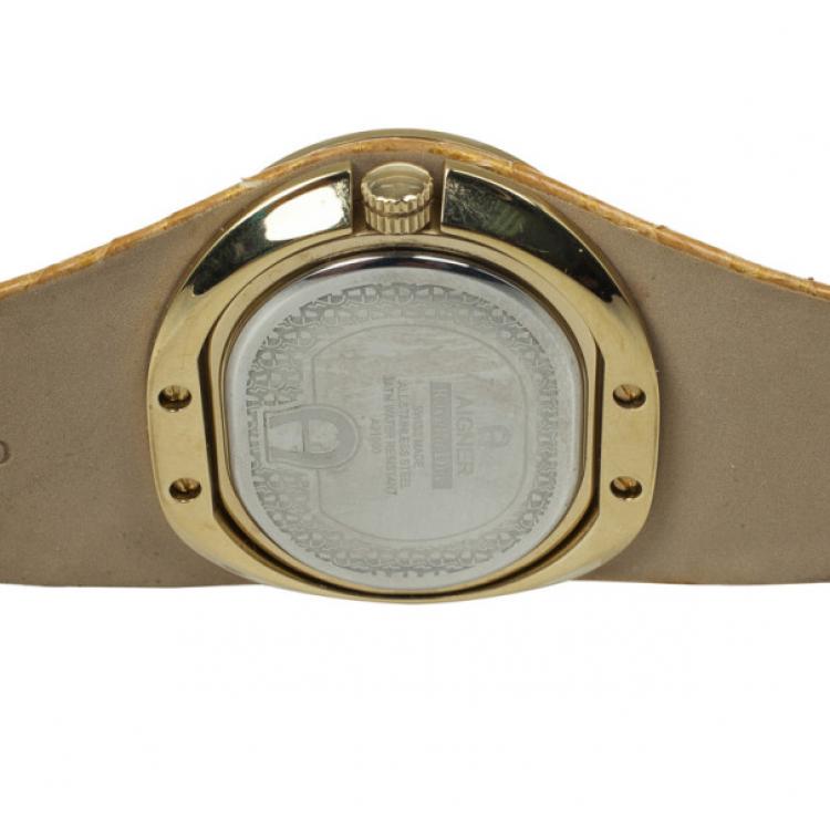 Pre Owned Aigner Gold-Plated SS Womens Watch 36 MM