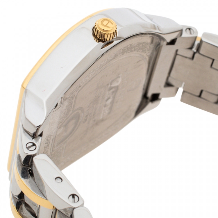 Pre Owned Aigner Mother of Pearl Two-Tone Stainless Steel Diamond Verona A48100 Women's Wristwatch 32MM