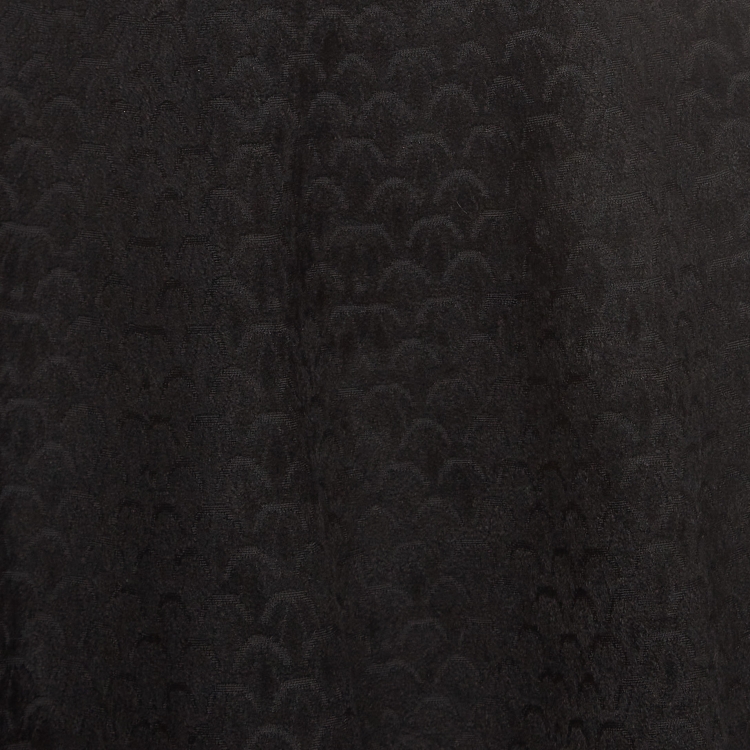 Pre Owned Alaia Black Embossed Velvet Flared Mini Skirt M