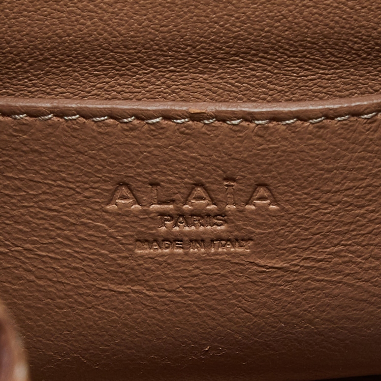 Pre Owned Alaia Brown Leather Drawstring Bucket Bag