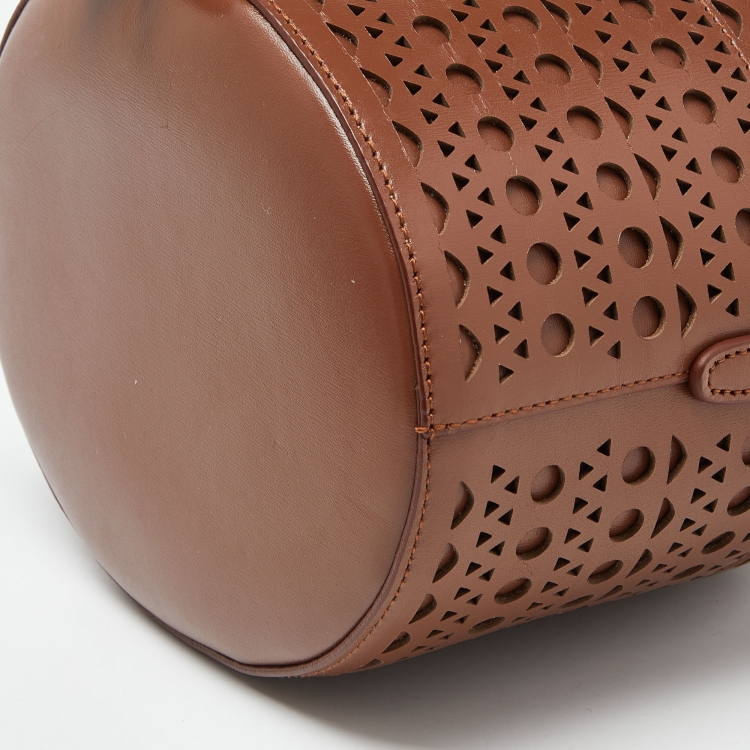 Pre Owned Alaia Brown Leather Drawstring Bucket Bag