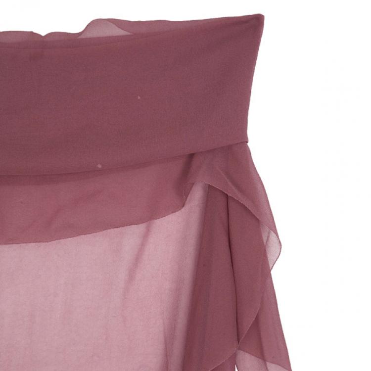 Pre Owned Alberta Ferretti Silk Scarf Poncho M