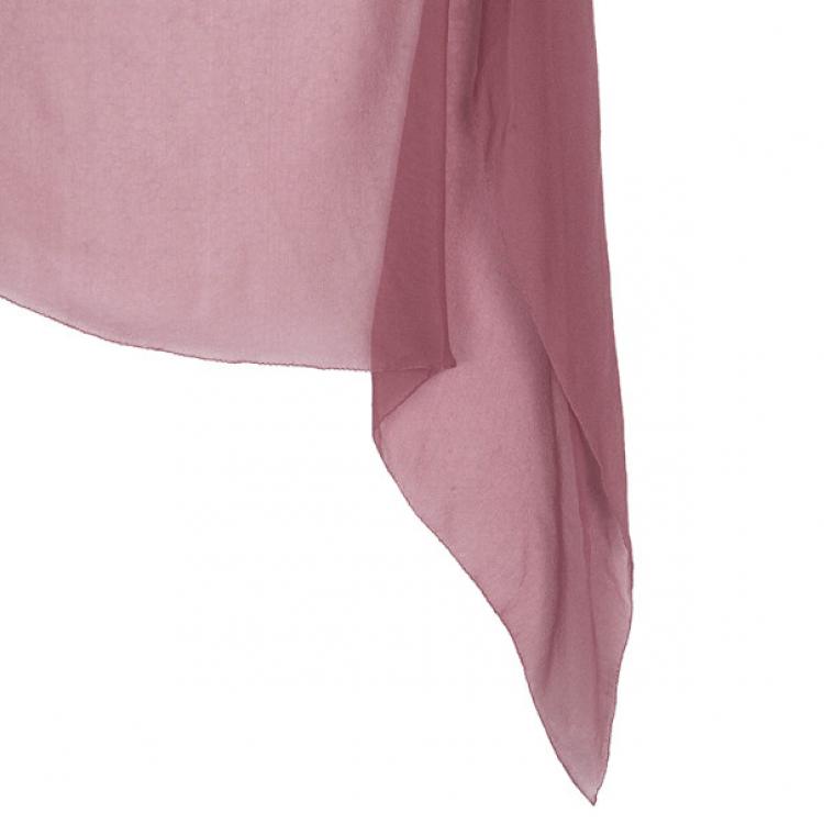 Pre Owned Alberta Ferretti Silk Scarf Poncho M