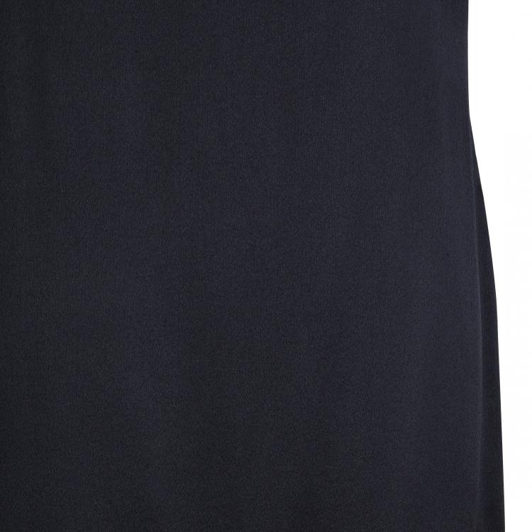 Pre Owned Alberta Ferretti Black Silk Studded Shoulder Detail Sleeveless Maxi Dress M