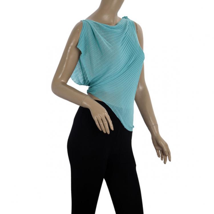 Pre Owned Alberta Ferretti Pleated Short Top M