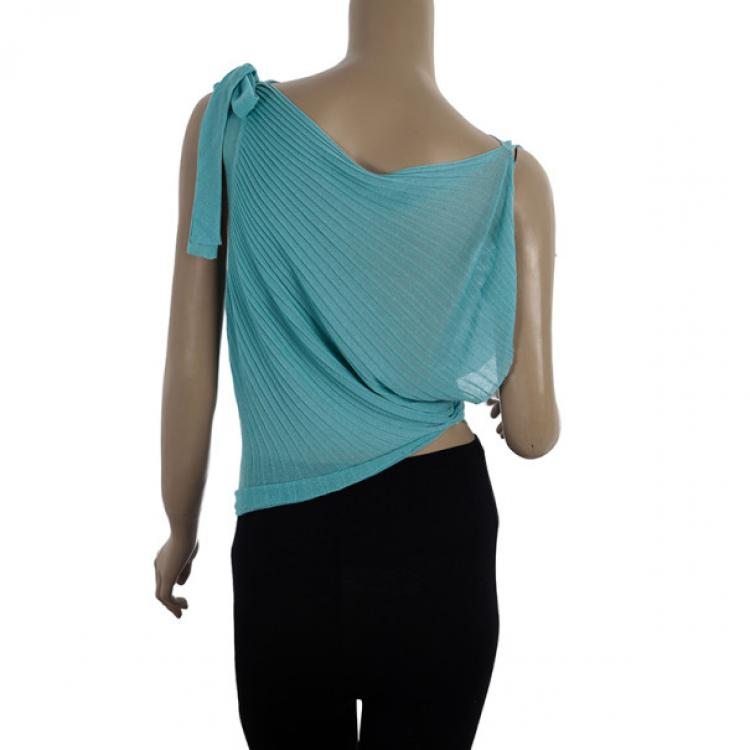 Pre Owned Alberta Ferretti Pleated Short Top M