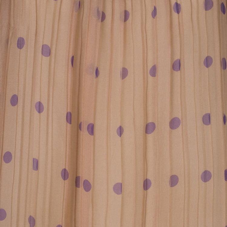 Pre Owned Alberta Ferretti Pleated Printed Dress M