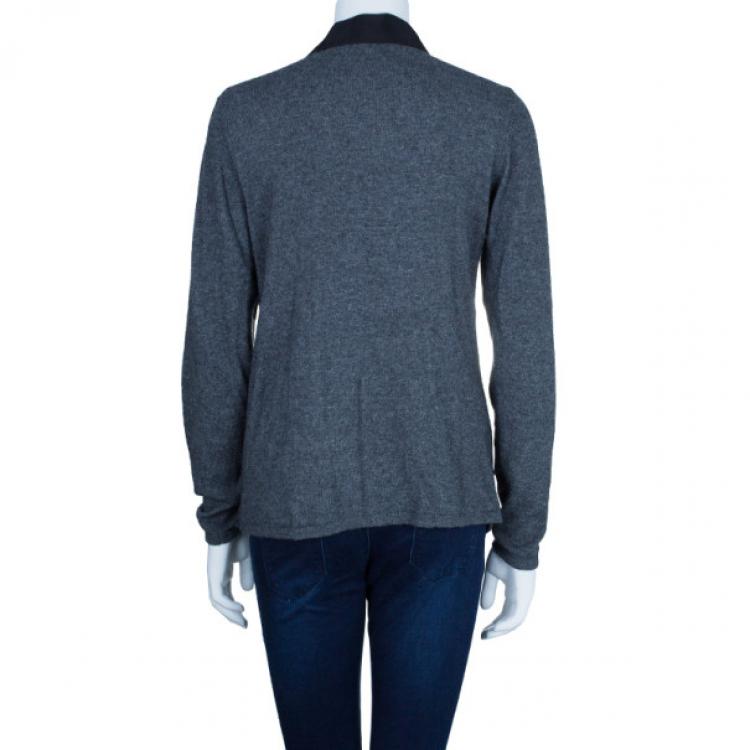 Pre Owned Alberta Ferretti Cashmere Embellished Sweater L