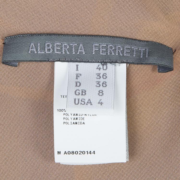 Pre Owned Alberta Ferretti Multicolor All Over Beaded Wrap-around Sleeveless Top S