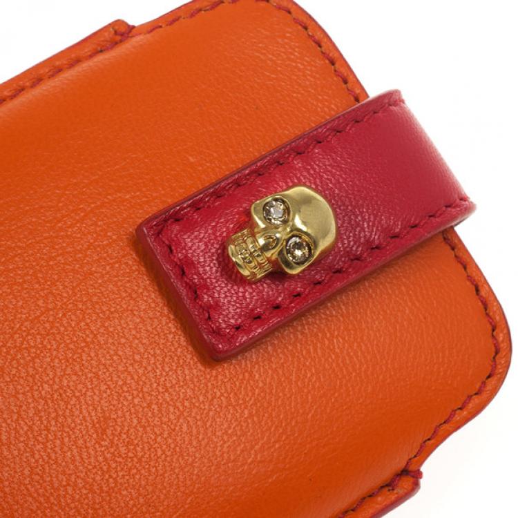 Pre Owned Alexander McQueen Two Tone Skull Embellished iPhone Cover