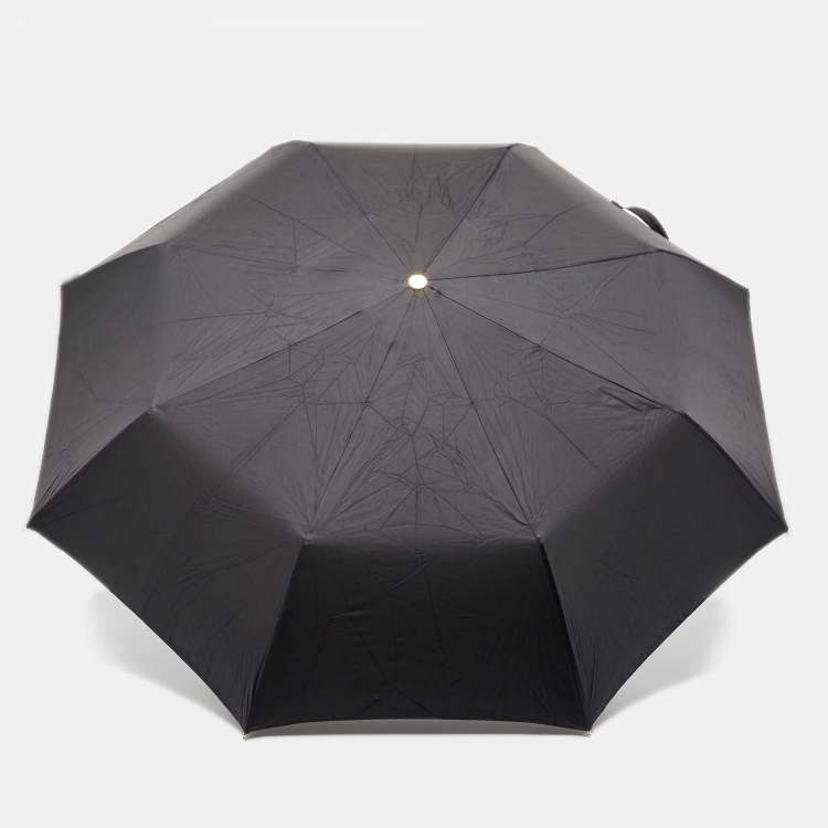 Pre Owned Alexander McQueen Black Skull Handle Umbrella