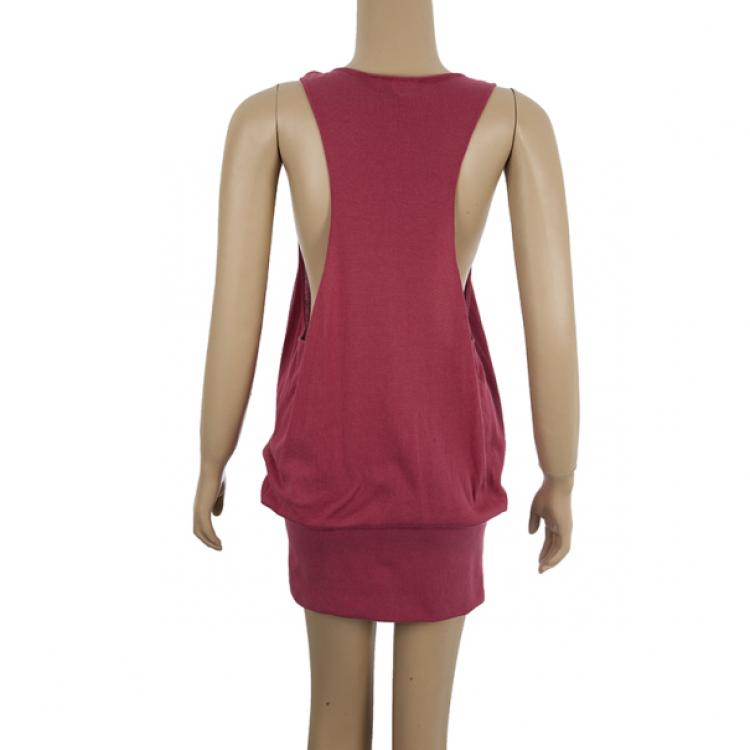 Pre Owned Alexander McQueen Racerback Pocketed Tunic Dress S