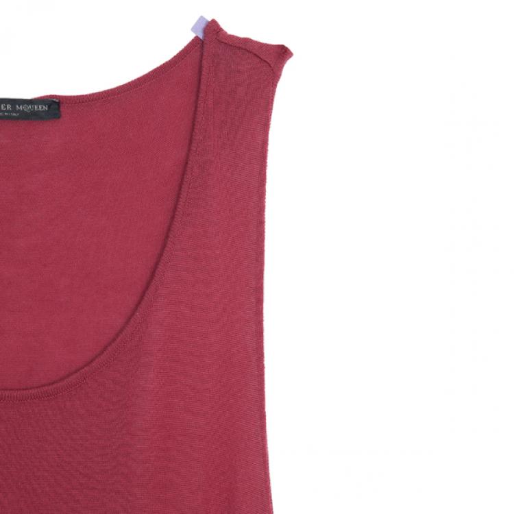 Pre Owned Alexander McQueen Racerback Pocketed Tunic Dress S