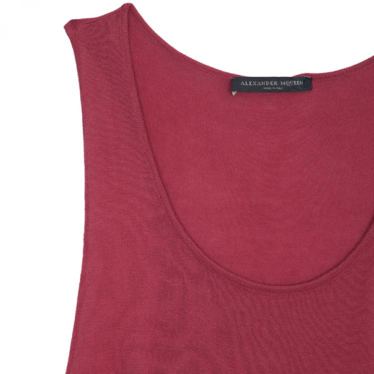 Pre Owned Alexander McQueen Racerback Pocketed Tunic Dress S