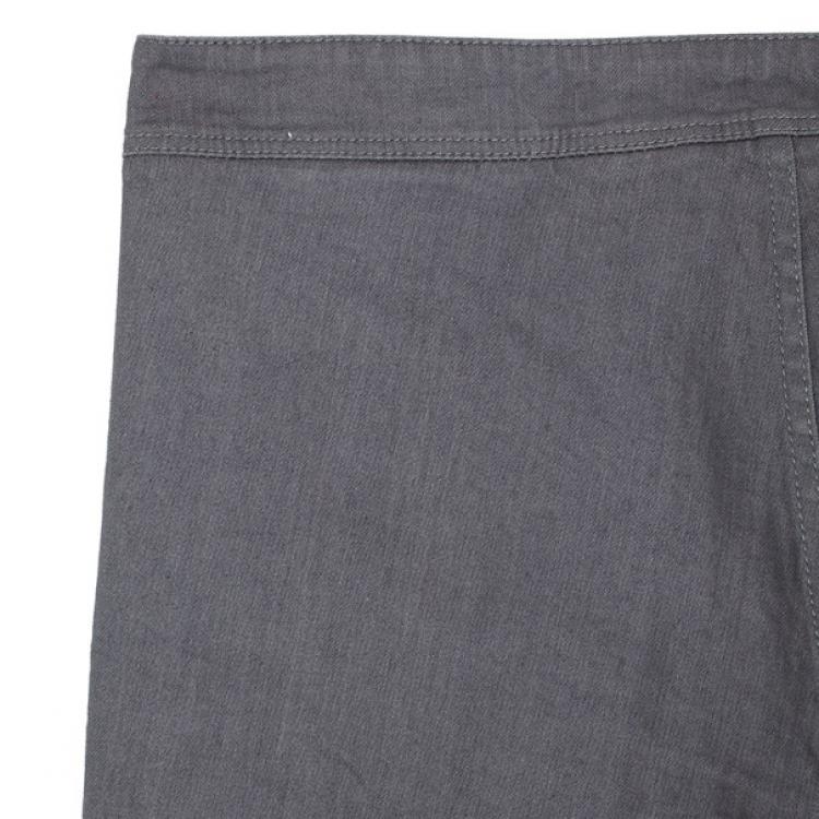 Pre Owned Alexander McQueen Grey Denim Zip Biker Jeans L