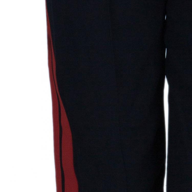 Pre Owned Alexander McQueen Contrast Stripe Crepe Track Pants S