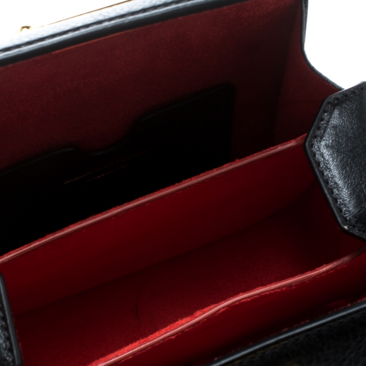 Pre Owned Alexander McQueen Black Leather Box Shoulder Bag 