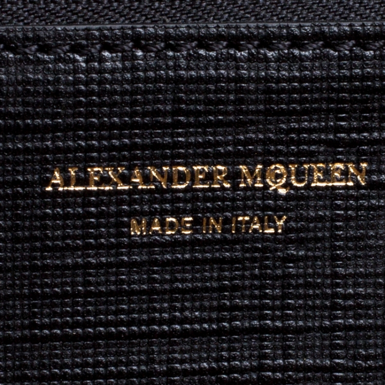 Pre Owned Alexander McQueen Black Leather Shopper Tote
