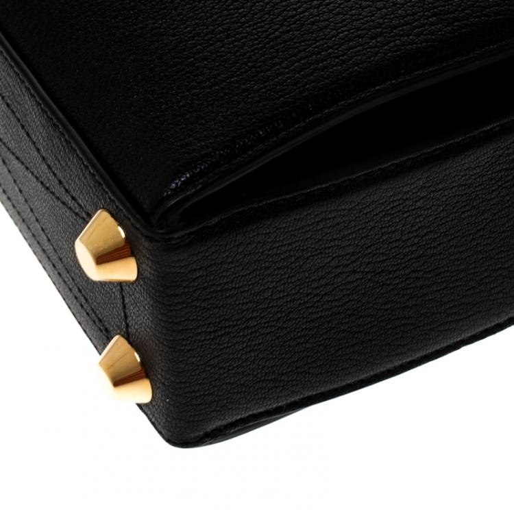 Pre Owned Alexander McQueen Black Leather Box 19 Shoulder Bag 