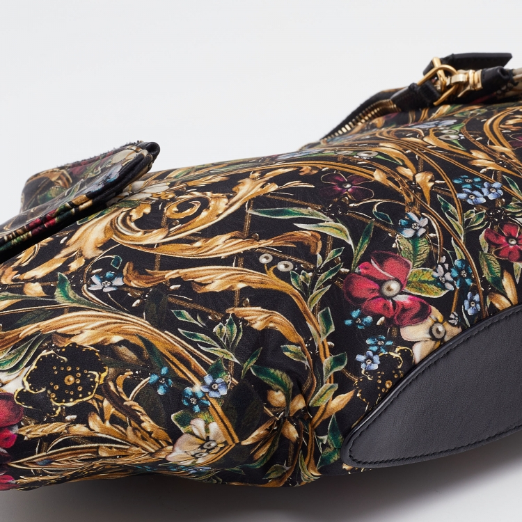Pre Owned Alexander McQueen Multicolor Printed Satin De Manta Clutch
