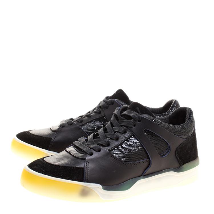 Pre Owned Alexander McQueen for Puma Black Leather Move Femme Lace Up Sneakers Size 38