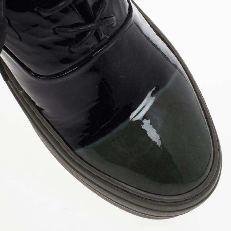 Pre Owned Alexander McQueen Two Tone Patent Sneakers Size 43