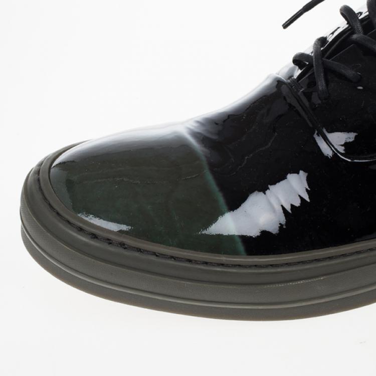 Pre Owned Alexander McQueen Two Tone Patent Sneakers Size 43