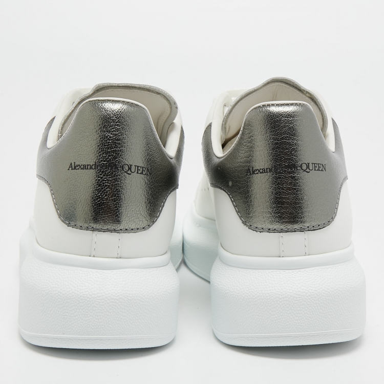 Pre Owned Alexander McQueen White Leather Larry Low Top Sneakers Size 39